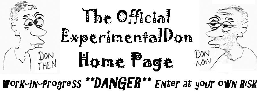 Website title 'ExperimentalDon Home' with Don's picture